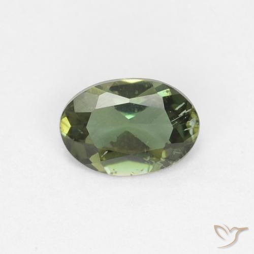 0.33ct Натуральный Темно-зеленый Корнерупин, Овал, VS-SI