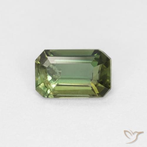0.31ct Натуральный Темно-зеленый Корнерупин, Изумрудная огранка, VS-SI