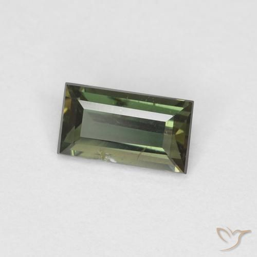 0.27ct Натуральный Земля зеленый Корнерупин, Огранка Багет, Чистота VS