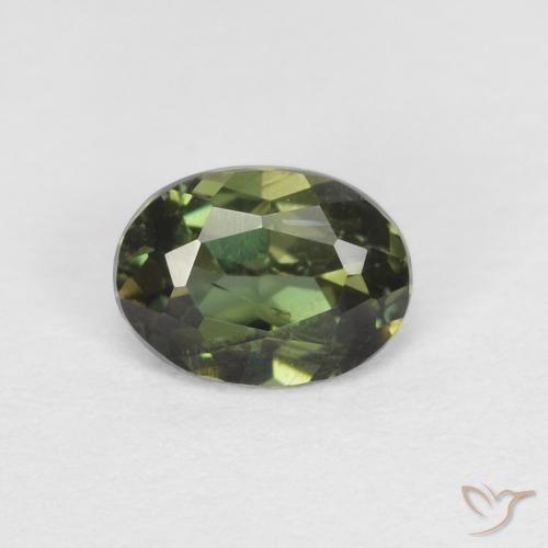 0.42ct Натуральный Коричневато-зеленый Корнерупин, Овал, Чистота VS