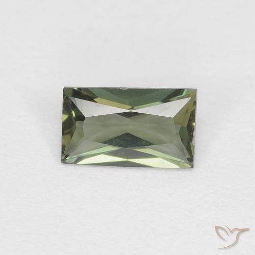 0.29ct Натуральный Желтовато-зеленый Корнерупин, Огранка Багет, Чистота VS