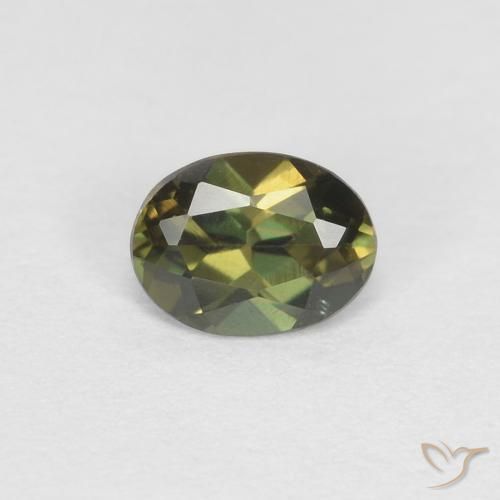 0.29ct Натуральный Темно-зеленый Корнерупин, Овал, Чистота VVS
