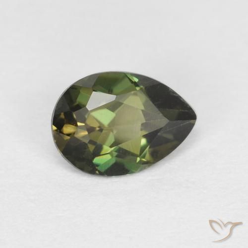 0.40 карата, натуральный Medium Light Green Корнерупин, Форма груши, Чистота VVS