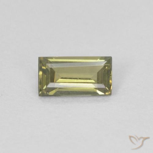 0.27ct Натуральный Глубокий земляной зеленый Корнерупин, Огранка Багет, Чистота VVS
