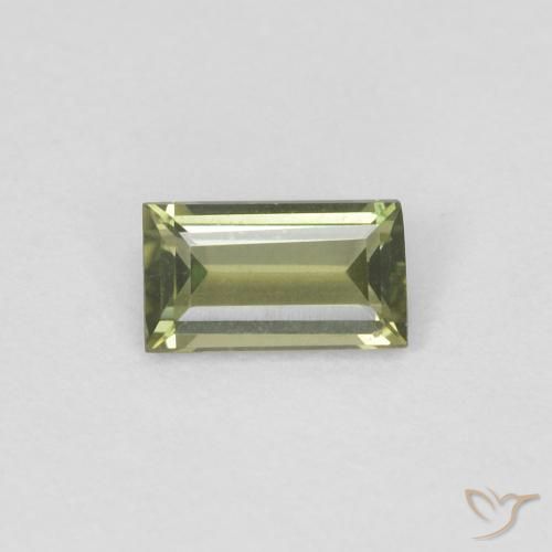 0.25ct Натуральный Medium Dark-Green Корнерупин, Огранка Багет, Чистота VVS