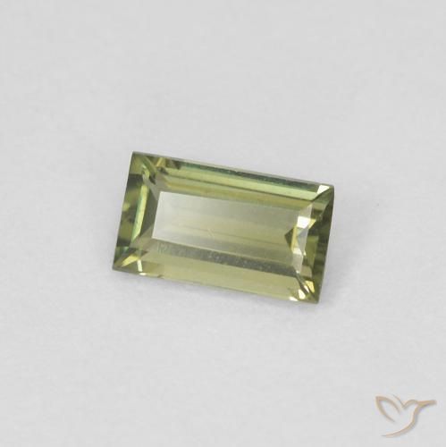 0.25 карата, натуральный Medium Dark-Green Корнерупин, Огранка Багет, Чистота VVS