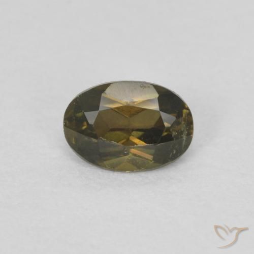 0.31ct Натуральный Коричневато-зеленый Корнерупин, Овал, VVS-VS