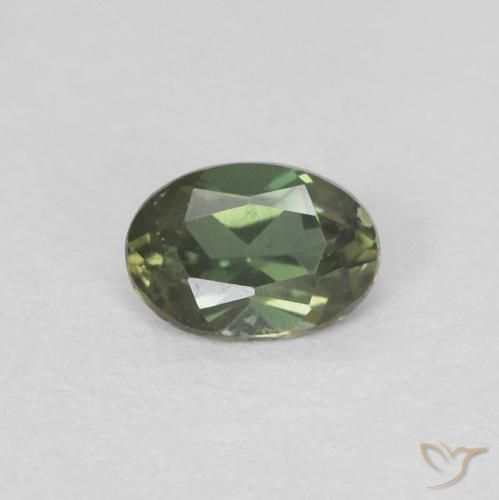 0.17ct Натуральный Золотисто-зеленый Корнерупин, Овал, Чистота VVS