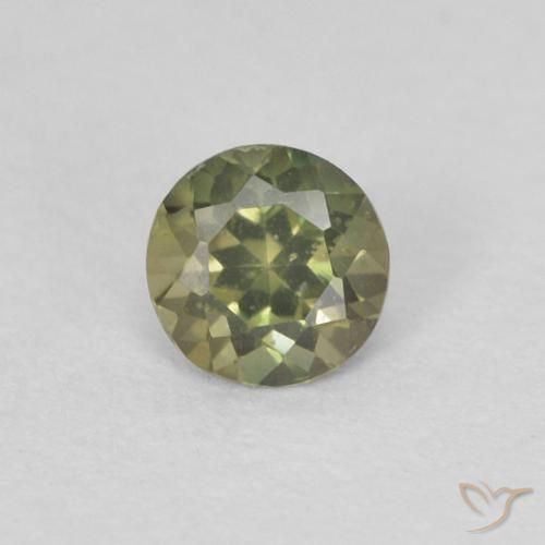 0.21ct Натуральный Желтовато-зеленый Корнерупин, Круглый, VVS-VS