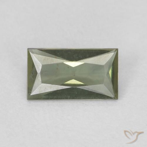 0.22ct Натуральный Средний зеленый Корнерупин, Огранка Багет, Чистота VVS