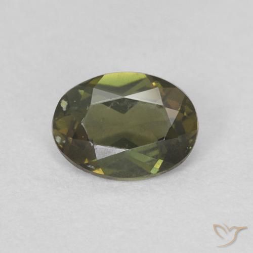 0.25ct Натуральный Желтовато-зеленый Корнерупин, Овал, Чистота VVS