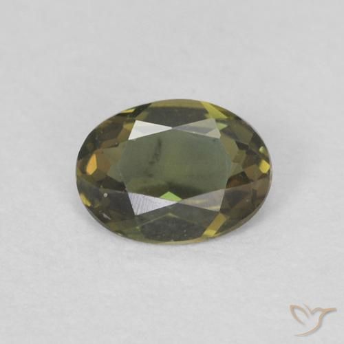 0.25ct Натуральный Коричневато-зеленый Корнерупин, Овал, Чистота VVS