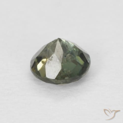 0.11 карата, натуральный Medium Dark-Green Корнерупин, Круглый, VS-SI