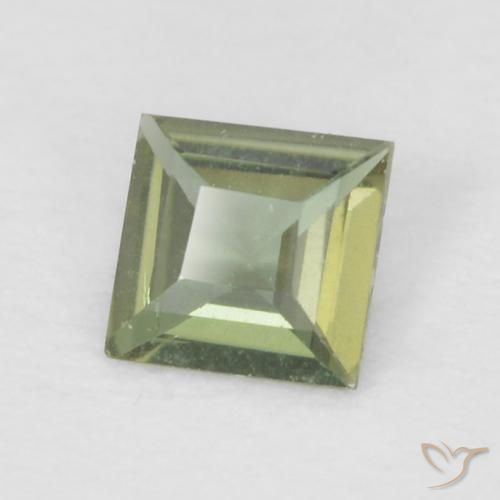 0.13 карата, натуральный Medium Dark-Green Корнерупин, Квадрат, Чистота VVS