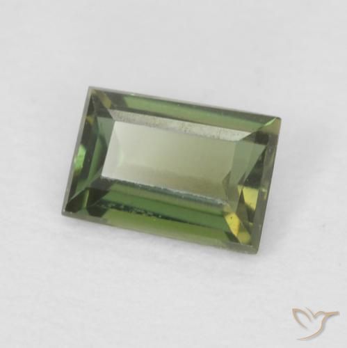 0.25 карата, натуральный Medium Light Green Корнерупин, Огранка Багет, Чистота VVS