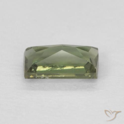 0.25 карата, натуральный Medium Dark-Green Корнерупин, Огранка Багет, Чистота VVS