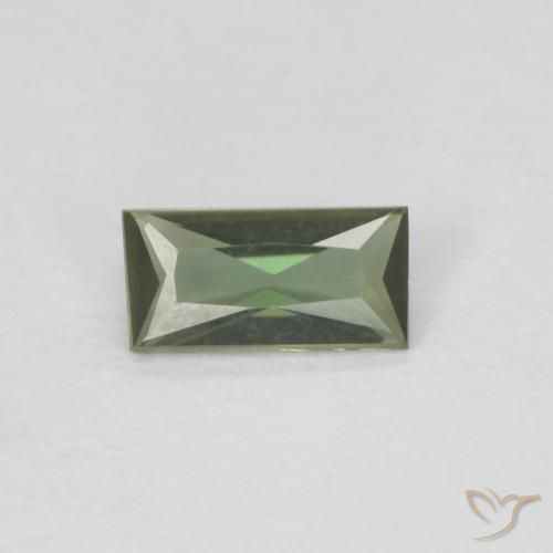 0.25ct Натуральный Коричневато-зеленый Корнерупин, Огранка Багет, Чистота VVS