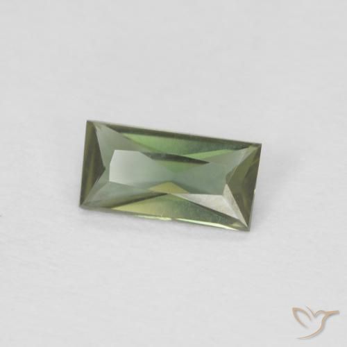 0.25 карата, натуральный Коричневато-зеленый Корнерупин, Огранка Багет, Чистота VVS