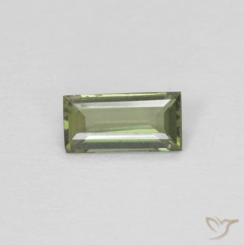 0.20ct Натуральный Темно-зеленый Корнерупин, Огранка Багет, Чистота VVS