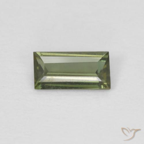 0.25ct Натуральный Средний зеленый Корнерупин, Огранка Багет, Чистота VVS
