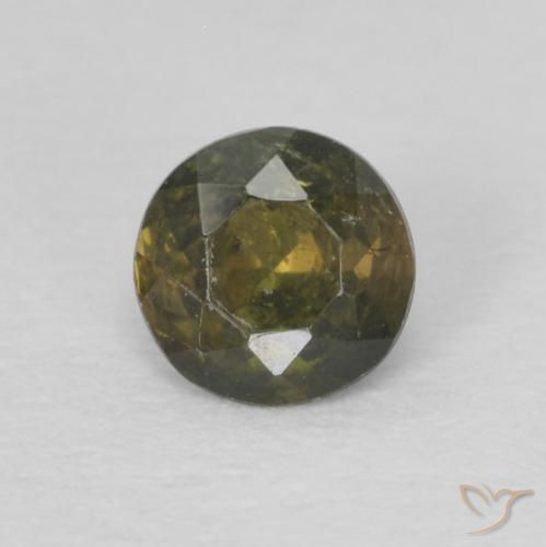 0.21ct Натуральный Землисто-зеленый Корнерупин, Круглый, Чистота VS