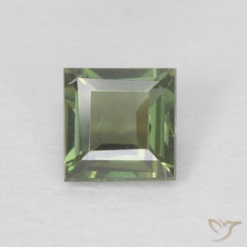 0.21ct Натуральный Теплый зеленый Корнерупин, Квадрат, Чистота VS