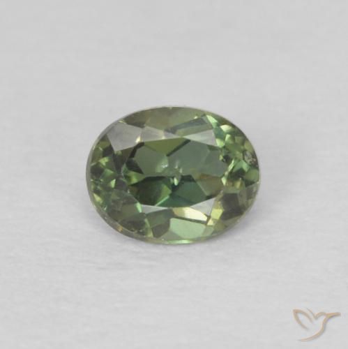 0.17ct Натуральный Светлый лесной зеленый Корнерупин, Овал, Чистота VS
