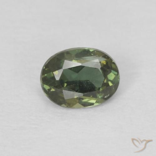 0.16ct Натуральный Medium Dark-Green Корнерупин, Овал, Чистота VS