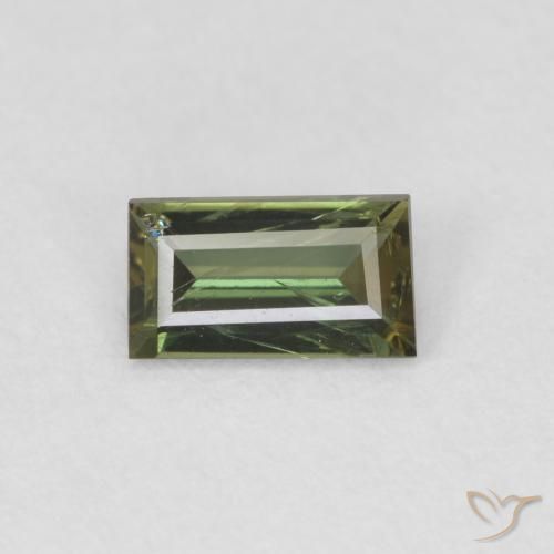 0.40ct Натуральный Medium Light Green Корнерупин, Огранка Багет, Чистота VS