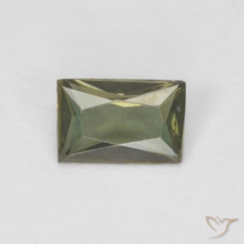 0.31ct Натуральный Коричневато-зеленый Корнерупин, Огранка Багет, Чистота VS