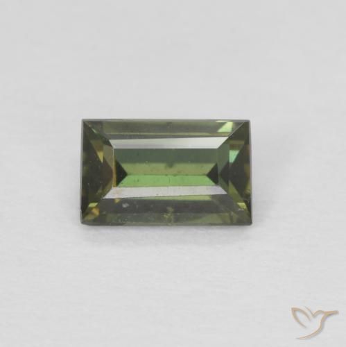 0.27ct Натуральный Коричневато-зеленый Корнерупин, Огранка Багет, Чистота VS