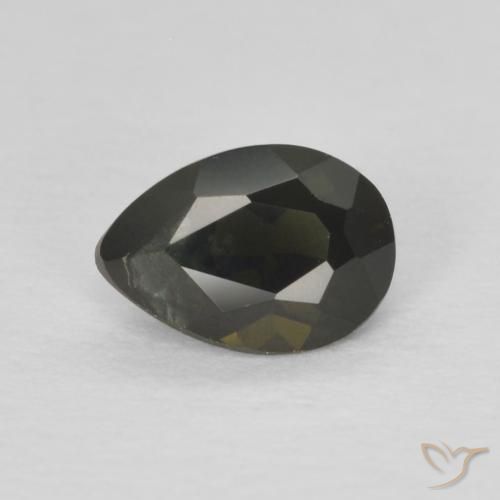 0.42ct Натуральный Глубокий земляной зеленый Корнерупин, Форма груши, Чистота VS