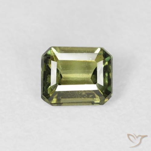 0.44ct Натуральный Землисто-зеленый Корнерупин, Изумрудная огранка, VS-SI