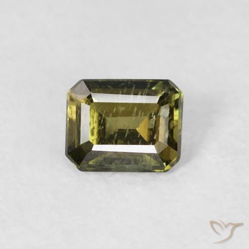 0.39ct Натуральный Светло-зеленый Корнерупин, Изумрудная огранка, VS-SI