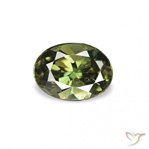 0.20ct Теплый лесной зеленый Корнерупин, Овал, Чистота VS