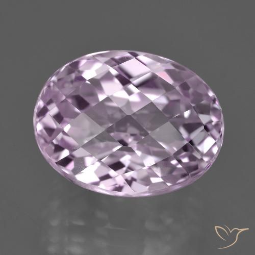 12.85ct Натуральный Очень светло-фиолетовый кунцит, Овал, Чистота VS