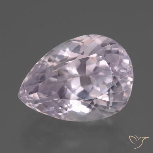 11.53ct Натуральный Очень светло-розовый тон кунцит, Форма груши, Чистота VS