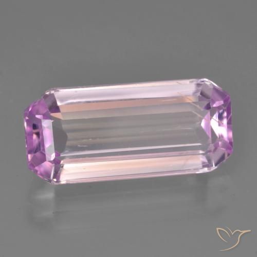 5.87ct Натуральный Розовато-пурпурный кунцит, Изумрудная огранка, Чистота VS