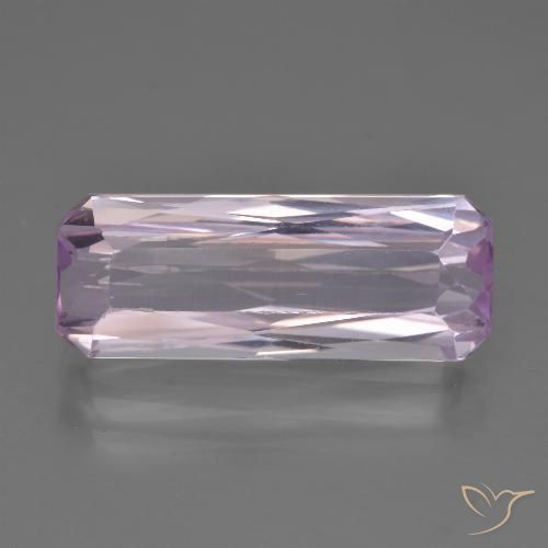 7.12ct Натуральный Очень светло-фиолетовый кунцит, Изумрудная огранка, Чистота VS