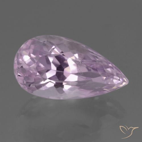 9.99ct Натуральный Светло-фиолетовый розовый кунцит, Форма груши, Чистота VS