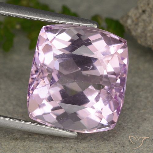 11.22ct Натуральный Светло-розовато-фиолетовый фиолетовый кунцит, Подушка, Чистота VS