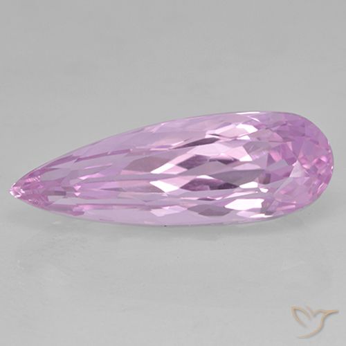 19.57ct Натуральный Светло-розовато-фиолетовый фиолетовый кунцит, Форма груши, VVS-VS