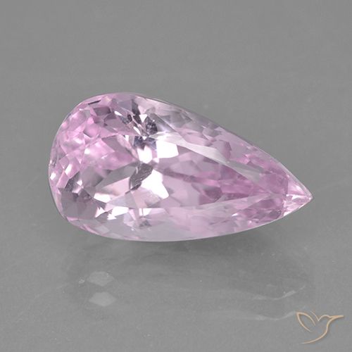 9.81ct Натуральный Вишнево-розовый тон кунцит, Форма груши, Чистота VS