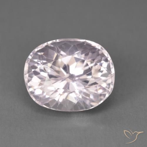 3.80ct Натуральный Пурпурно-розовый Белый кунцит, Овал, Непрозрачный