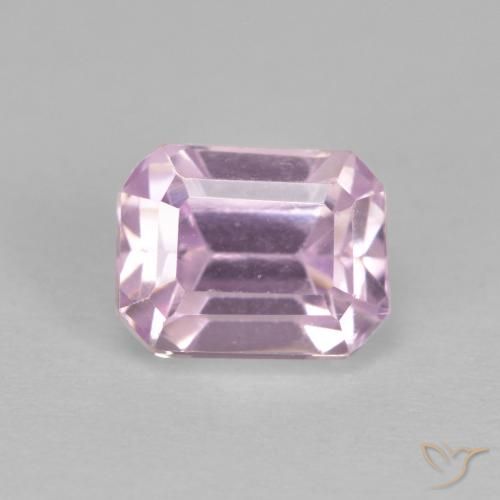 2.07ct Натуральный Светло-пурпурный кунцит, Изумрудная огранка, Чистота VVS