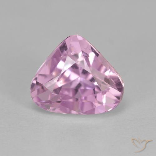 3.78ct Натуральный Розовато-фиолетовый фиолетовый кунцит, Форма груши, Чистота VS