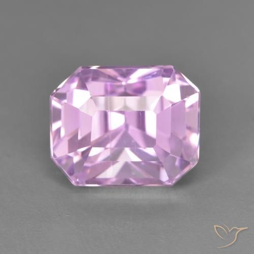 6.62ct Натуральный Светло-розовато-фиолетовый фиолетовый кунцит, Изумрудная огранка, VVS-VS