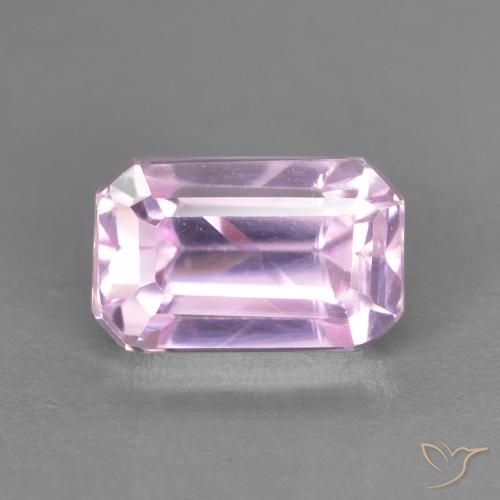 1.71ct Натуральный Светло-пурпурный кунцит, Изумрудная огранка, Чистота VVS