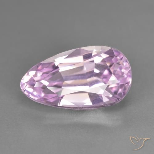 7.85ct Натуральный Светло-фиолетовый розовый кунцит, Форма груши, Чистота VVS
