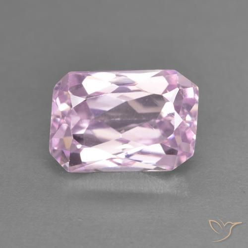 3.00ct Натуральный Розовато-фиолетовый фиолетовый кунцит, Изумрудная огранка, Чистота VVS